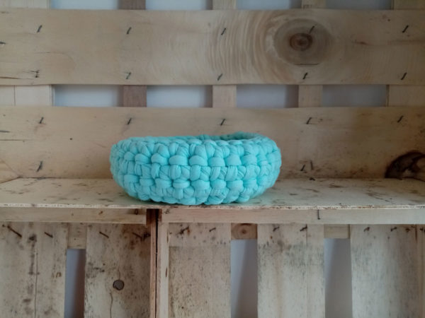 Photo panier moyen bleu turquoise
