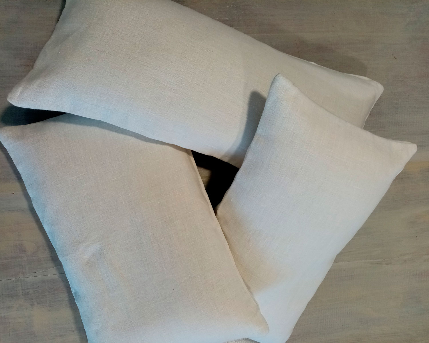 Photo housses coussins beige